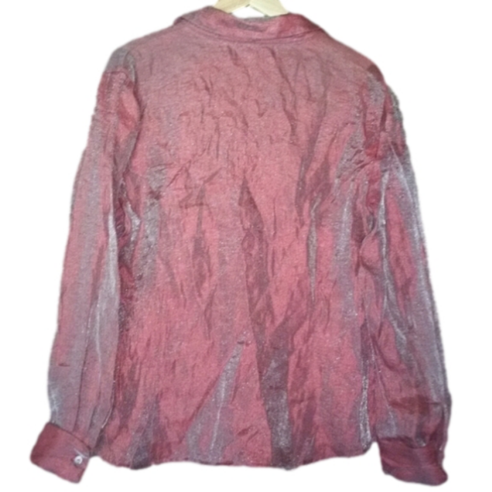 Ladies XL Coldwater Creek Sparkly Button Blouse - Picture 2 of 3